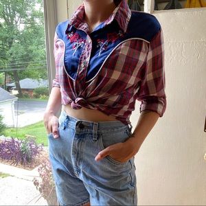 Vintage 1970s Western Button Up